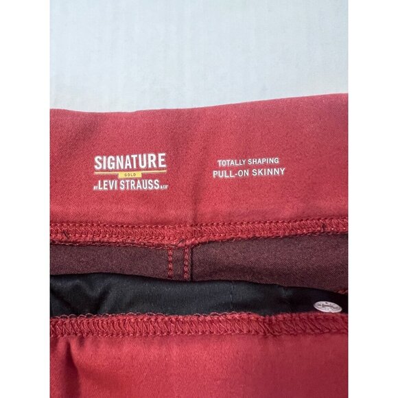 SIGNATURE by LEVI STRAUSS & CO. GOLD WOMENS TOTALLY SHAPING PULL ON SKINNY JEANS - Picture 9 of 16